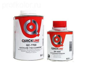 Лак QUICK LINE QC-7700 HS прозрачный 1л+0,5л комплект(6)